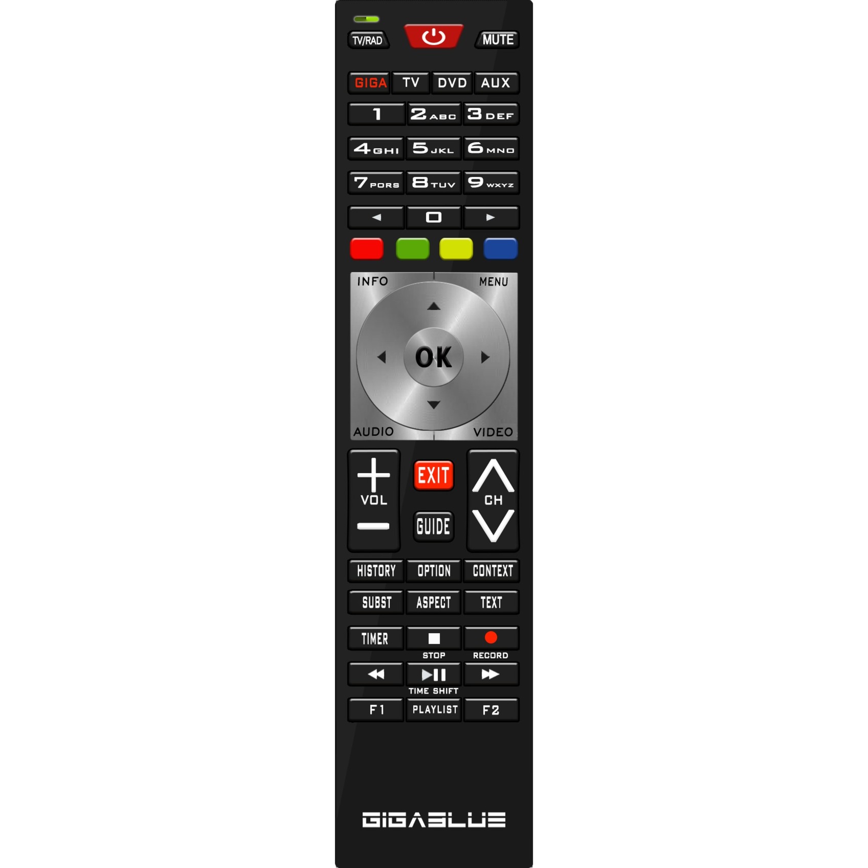 Remotecontrol Universal 4K, Fernbedienung von GigaBlue