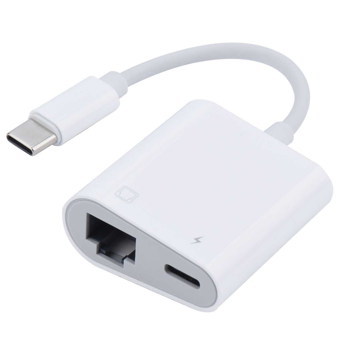 GigaBlue USB-C auf RJ45 Ethernet LAN Netzwerkadapter (USB-C Stecker > RJ45 Buchse Weiß) von Gigablue