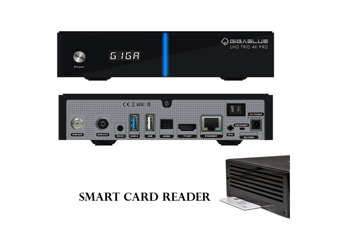 Gigablue UHD Trio 4K PRO - Combo Tuner, W-LAN 1200Mbps SAT-Receiver Gigablue UHD Trio 4K PRO - Combo Tuner, W-LAN 1200Mbps SAT-Receiver von Gigablue