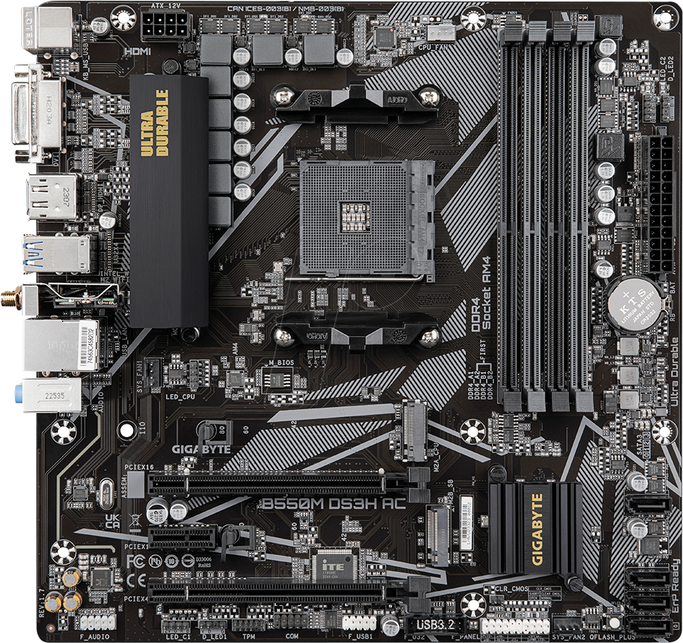 GA B550M 10962 - GIGABYTE B550M DS3H AC (AM4) von Gigabyte