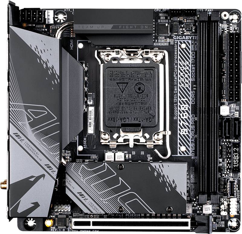 GA B760I 54843 - GIGABYTE B760I AORUS PRO (1700) von Gigabyte