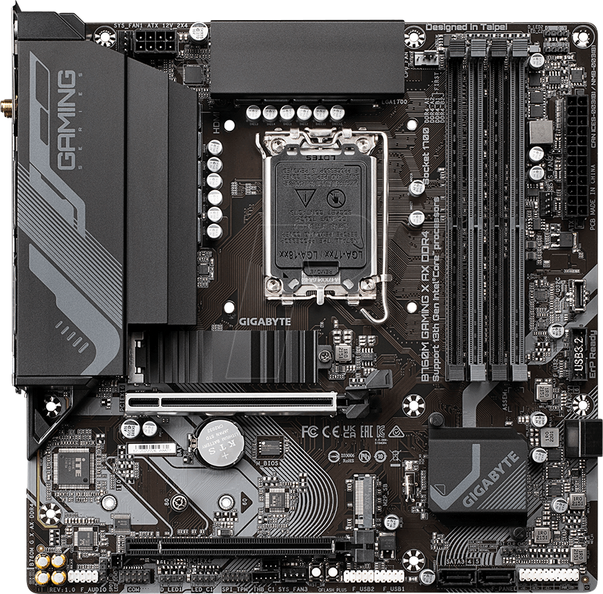 GA B760M 51392 - GIGABYTE B760M GAMING X AX DDR4 (1700) von Gigabyte