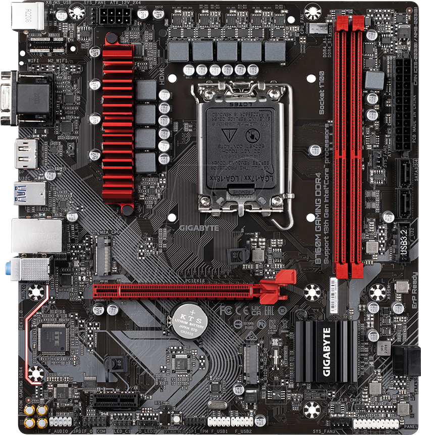 GA B760M 51415 - GIGABYTE B760M GAMING DDR4 (1700) von Gigabyte