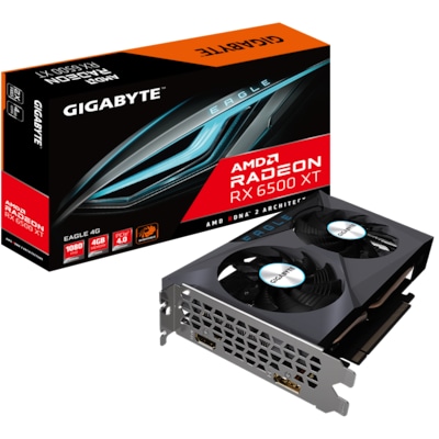 GIGABYTE AMD Radeon RX 6500 XT Eagle 4G 4GB GDDR6 Grafikkarte HDMI/DP von Gigabyte