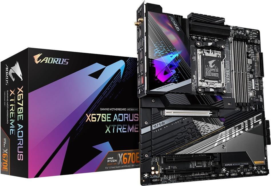 GIGABYTE AORUS X670E XTREME - 1,0 - Motherboard - E-ATX - Socket AM5 - AMD X670 Chipsatz - USB 3,2 Gen 1, USB 3,2 Gen 2, USB-C Gen 2x2, USB-C 3,2 Gen2 - 10 Gigabit LAN, Bluetooth, Wi-Fi - Onboard-Grafik (CPU erforderlich) - HD Audio (6-Kanal) (X670E AORUS XTREME) von Gigabyte