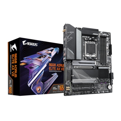 GIGABYTE B650 AORUS ELITE AX V2 ATX Mainboard Sockel AM5 HDMI/DP/USB/M.2/WIFI6E von Gigabyte