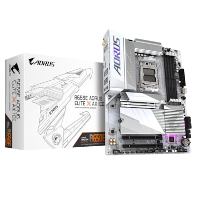 GIGABYTE B650E AORUS Elite X AX ICE ATX Mainboard Sockel AM5 von Gigabyte