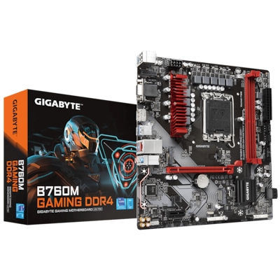 GIGABYTE B760M GAMING DDR4 mATX Mainboard Sockel 1700 M.2/HDMI/DP von Gigabyte