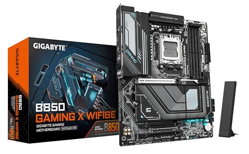 GIGABYTE B850 Gaming X WIFI6E Motherboard - AMD Ryzen 9000 Serie CPUs, 12+2+2 Phasen digitales VRM, bis zu 8200MHz DDR5 (OC), 1xPCIe 5.0 + 2xPCIe 4.0 M.2, 2.5G LAN, WiFi 6E, USB 3.2 Gen 2x2 von Gigabyte