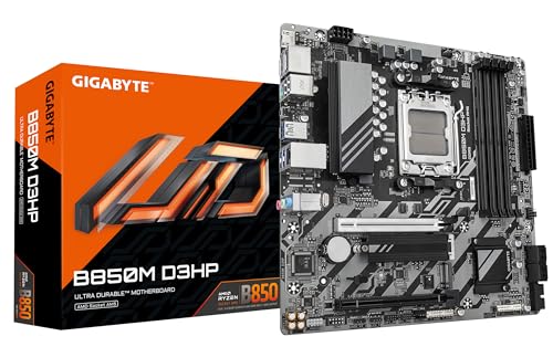 GIGABYTE B850M D3HP Motherboard - AMD Ryzen 9000 Series CPUs, 5+2+2 Phasen Digital VRM, bis zu 8200MHz DDR5 (OC), 1xPCIe 5.0 + 1xPCIe 4.0 M.2, GbE LAN, USB 3.2 Gen 2 von Gigabyte