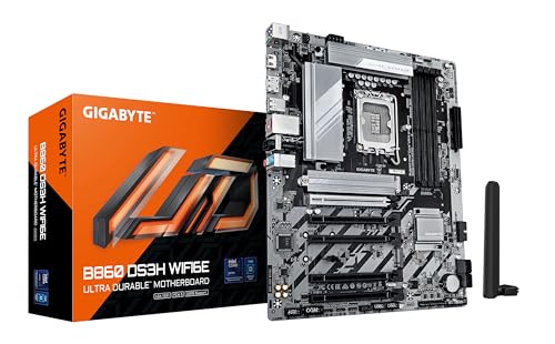 GIGABYTE B860 DS3H WIFI6E Mainboard - Intel Core Ultra CPUs, 8+1+2+2 Phasen VRM, bis zu 9066MHz DDR5, 1xPCIe 5.0 + 1xPCIe 4.0 M.2, 2,5 GbE LAN, WiFi 6E, USB 3.2 Gen 2x2 GIGABYTE B860 DS3H WIFI6E Mainboard - Intel Core Ultra CPUs, 8+1+2+2 Phasen VRM, bis zu 9066MHz DDR5, 1xPCIe 5.0 + 1xPCIe 4.0 M.2, 2,5 GbE LAN, WiFi 6E, USB 3.2 Gen 2x2 von Gigabyte