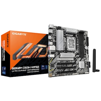 GIGABYTE B860M DS3H WIFI6E mATX Mainboard Sockel 1851 DP/HDMI von Gigabyte