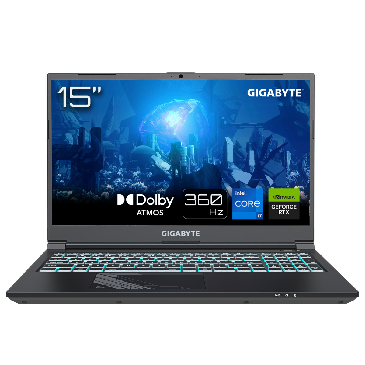 GIGABYTE G5 KF5-H3DE554KH - 15,6" FHD 360Hz Display, Intel Core i7-13620H, 16GB RAM, 1TB SSD, NVIDIA GeForce RTX™ 4060, Windows 11 von Gigabyte