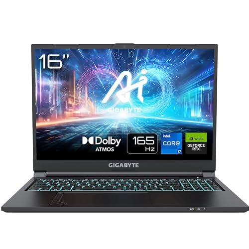 GIGABYTE G6 Gaming Laptop | 16" 165Hz 16:10 FHD Display | Intel Core i7 13620H | GeForce RTX 4060 | Windows 11 | G6 KF-H3DE854KH von Gigabyte