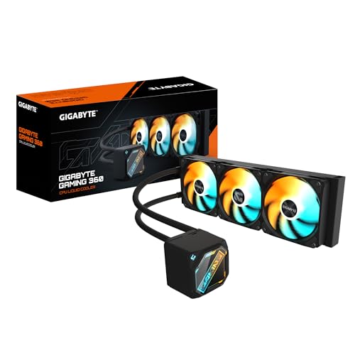 GIGABYTE Gaming 360 Flüssigkeitskühler für CPU - 3x120 mm ARGB-Lüfter, Schiebe-Verriegelungsmechanismus, Daisy-Chain, Kompatibel mit Intel LGA 1851 und AMD AM5 GIGABYTE Gaming 360 Flüssigkeitskühler für CPU - 3x120 mm ARGB-Lüfter, Schiebe-Verriegelungsmechanismus, Daisy-Chain, Kompatibel mit Intel LGA 1851 und AMD AM5 von Gigabyte