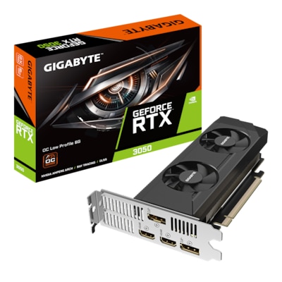 GIGABYTE GeForce RTX 3050 OC Low Profile 6GB GDDR6 Grafikkarte 2xHDMI, 2xDP von Gigabyte