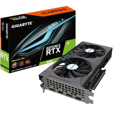 GIGABYTE GeForce RTX 3060 Eagle OC R2.0 12GB GDDR6 Grafikkarte 2xHDMI, 2xDP von Gigabyte