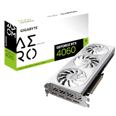 GIGABYTE GeForce RTX 4060 AERO 8GB GDDR6 Gaming Grafikkarte 2xHDMI 2xDP von Gigabyte