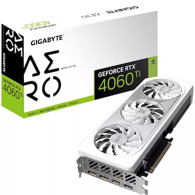 GIGABYTE GeForce RTX 4060Ti AERO OC 8GB GDDR6 Grafikkarte 2xHDMI 2xDP von Gigabyte