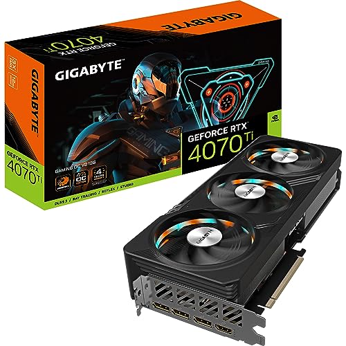 GIGABYTE GeForce RTX 4070 TI GAMING OC 12GB Graphics Card - 12GB DDRX6 21Gbps 192bit, PCI-E 4.0, Core 2565Mhz, RGB, DisplayPort 1.4, HDMI 2.1a, NVIDIA DLSS 3, GV-N407TGAMING OC-12GD von Gigabyte