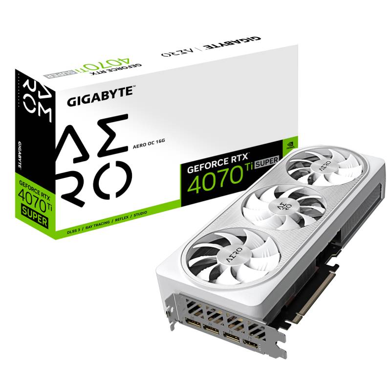 GIGABYTE GeForce RTX 4070 Ti SUPER Aero OC 16G - 16GB GDDR6X, 1x HDMI, 3x DP von Gigabyte
