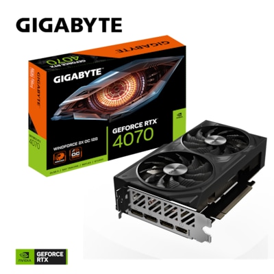 GIGABYTE GeForce RTX 4070 WINDFORCE 2X OC 12GB GDDR6X Grafikkarte 1xHDMI 3xDP von Gigabyte