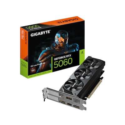 GIGABYTE GeForce RTX 5060 Low Profile OC 8GD Grafikkarte HDMI/DP GIGABYTE GeForce RTX 5060 Low Profile OC 8GD Grafikkarte HDMI/DP von Gigabyte