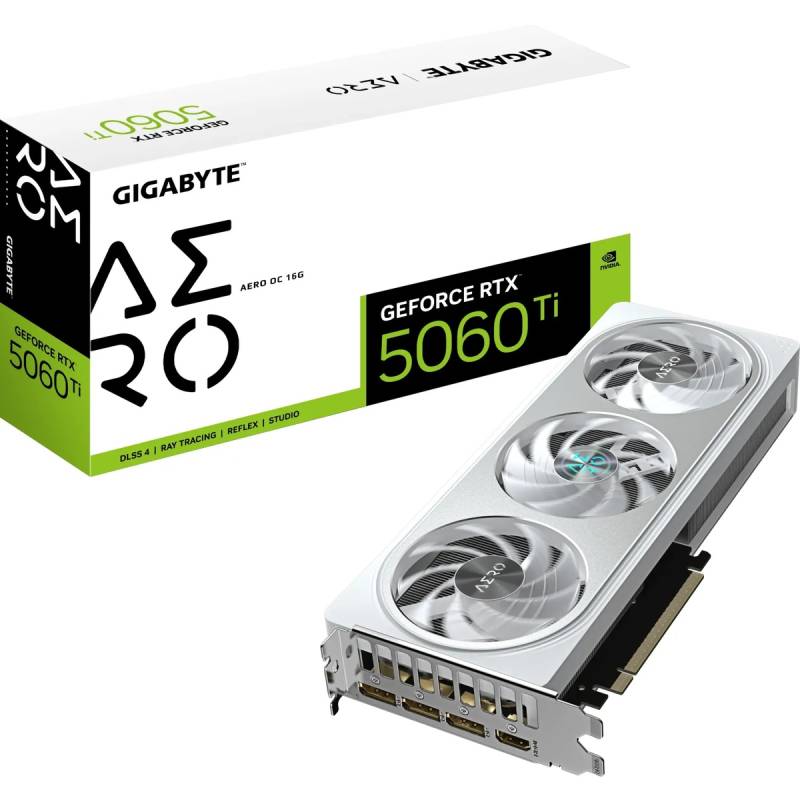 GIGABYTE GeForce RTX 5060 Ti 16GB Aero OC - 12GB GDDR7, HDMI, 3x DP von Gigabyte