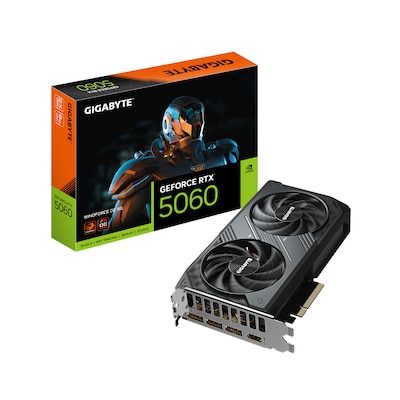 GIGABYTE GeForce RTX 5060 WINDFORCE OC 8GB Grafikkarte HDMI/DP GIGABYTE GeForce RTX 5060 WINDFORCE OC 8GB Grafikkarte HDMI/DP von Gigabyte