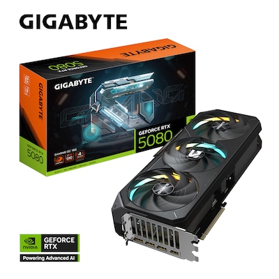 GIGABYTE GeForce RTX 5080 GAMING OC 16GB Grafikkarte HDMI/DP von Gigabyte