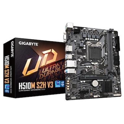 GIGABYTE H510M S2H V3 DDR4 mATX Mainboard Sockel 1200 HDMI/VGA/DP GIGABYTE H510M S2H V3 DDR4 mATX Mainboard Sockel 1200 HDMI/VGA/DP von Gigabyte