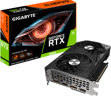 GIGABYTE RTX 3060 GAMING OC 8GB GDDR6 2xHDMI 2xDP (GV-N3060GAMING OC-8GD 2.0) von Gigabyte