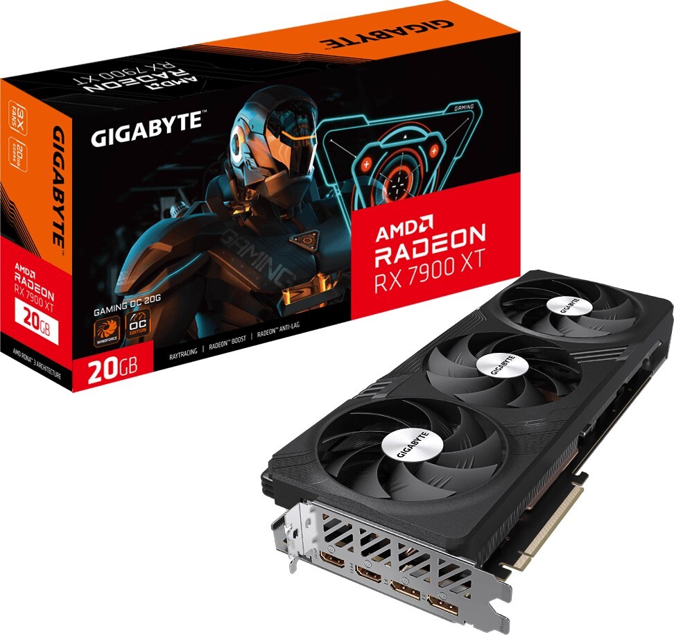 GIGABYTE Radeon RX 7900 XT Gaming OC 20G Grafikkarte - 20GB GDDR6, 2x HDMI, 2x DP von Gigabyte