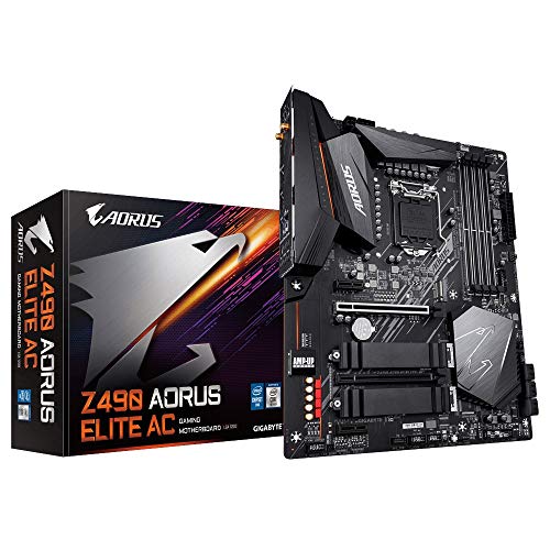 GIGABYTE Z490 AORUS Elite AC Intel LGA 1200 ATX Motherboard (12+1 Phases, Intel 2.5GbE LAN, HDMI, USB 3.2 Gen2, USB Type-C, RGB Fusion 2.0) von Gigabyte