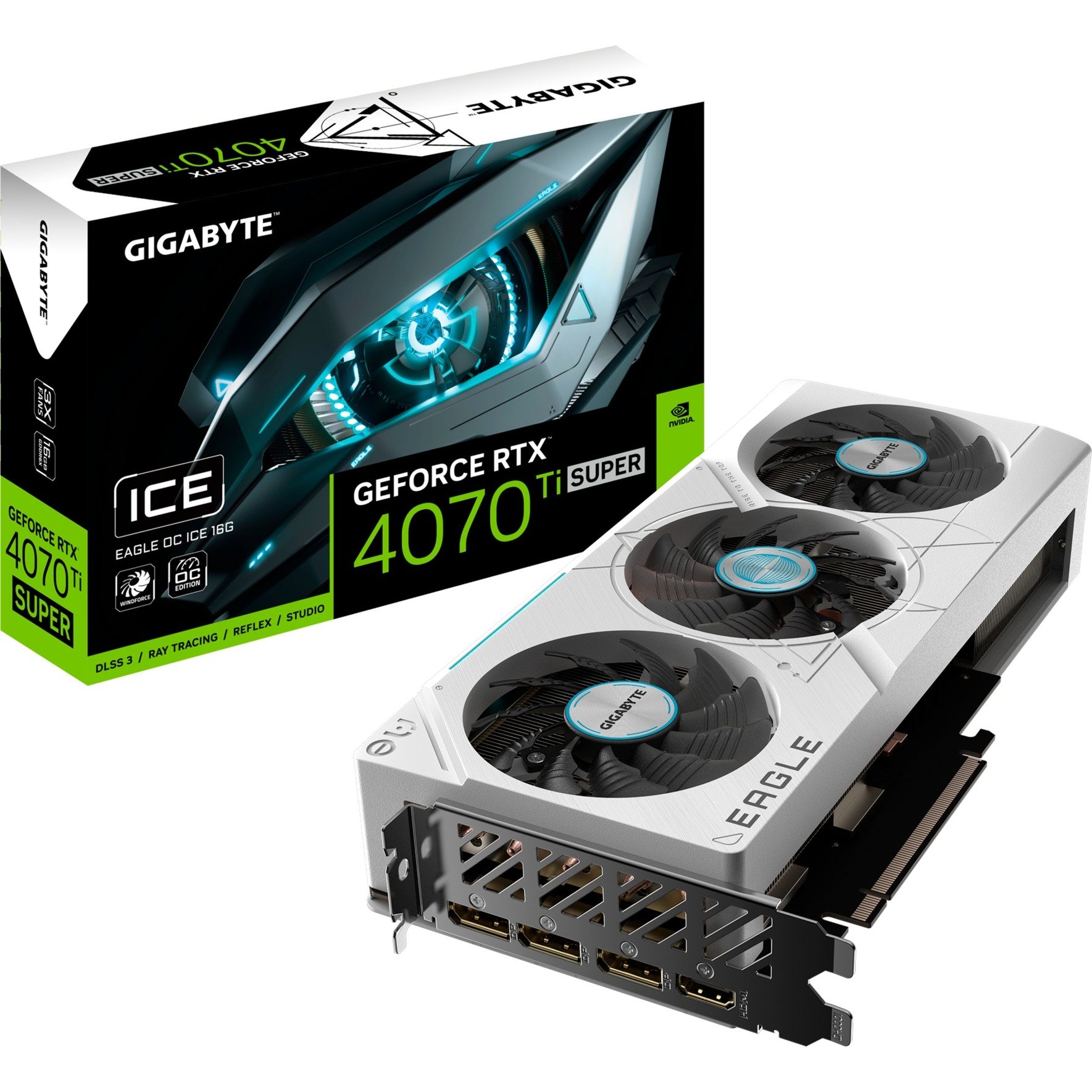 GeForce RTX 4070 Ti SUPER EAGLE OC ICE 16G, Grafikkarte von Gigabyte