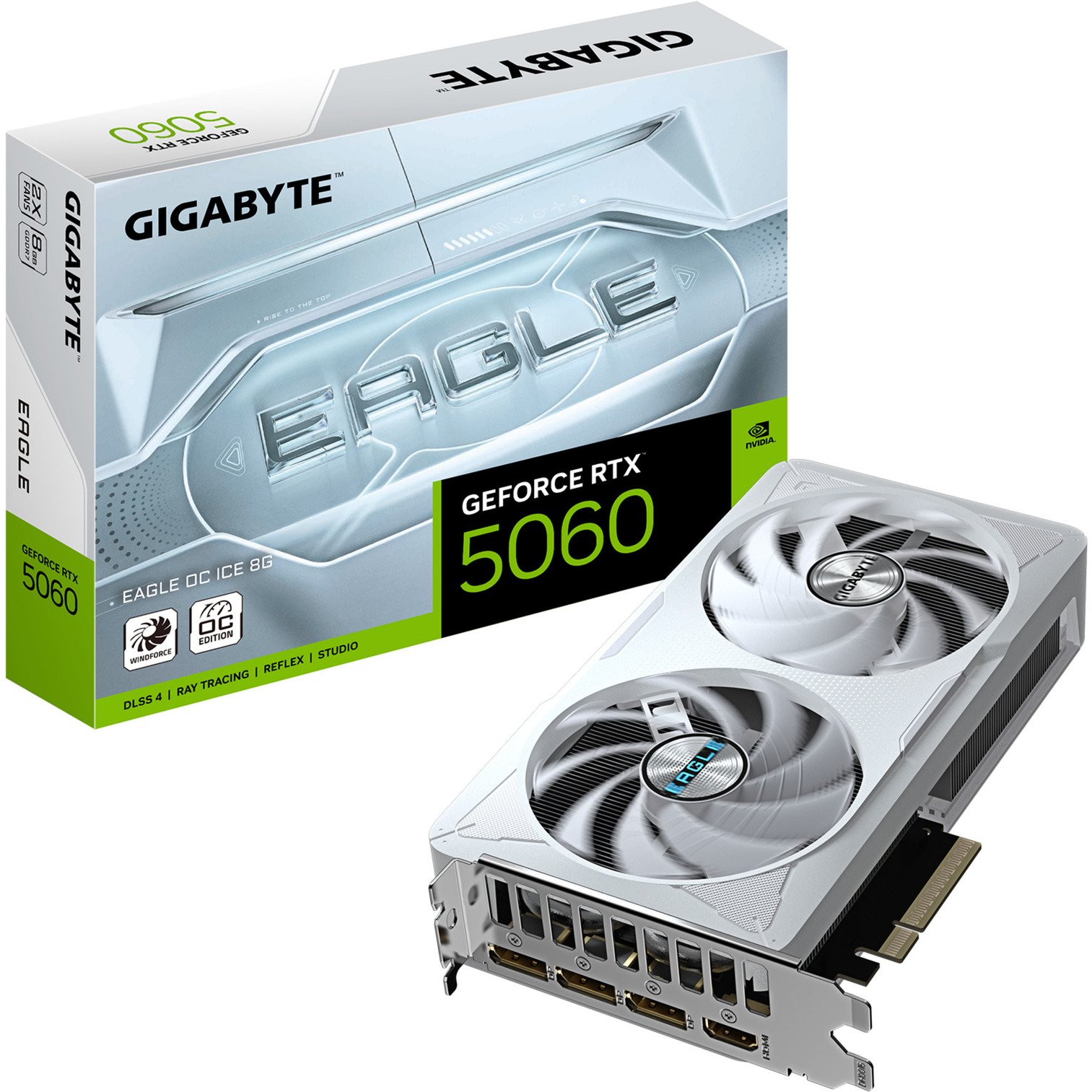 GeForce RTX 5060 EAGLE OC ICE 8G, Grafikkarte GeForce RTX 5060 EAGLE OC ICE 8G, Grafikkarte von Gigabyte