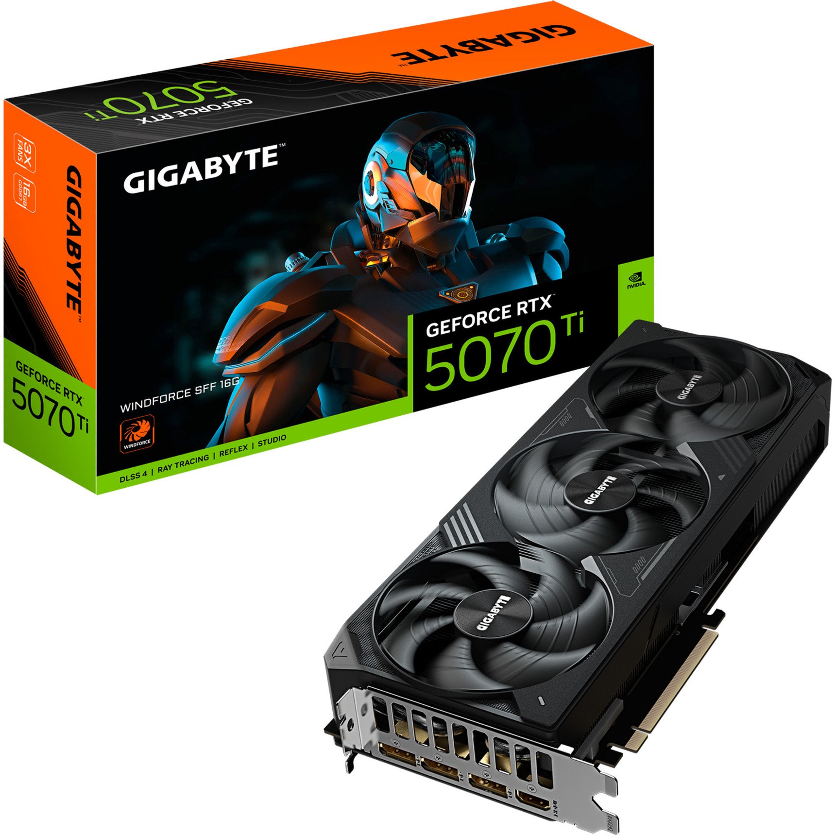 GeForce RTX 5070 Ti WINDFORCE SFF 16G, Grafikkarte GeForce RTX 5070 Ti WINDFORCE SFF 16G, Grafikkarte von Gigabyte