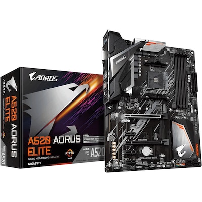 Gigabyte A520 AORUS ELITE ATX Mainboard Sockel AM4 HDMI/DVI-D/M.2/SATA von Gigabyte