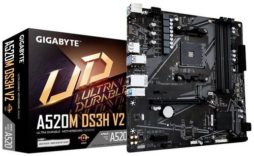 Gigabyte A520M DS3H V2 Mainboard Sockel (PC) AMD AM4 Formfaktor (Details) Micro-ATX von Gigabyte