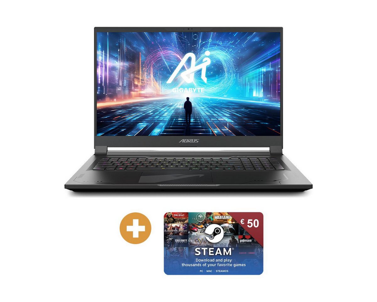 Gigabyte AORUS 17X AZG-65DE665SH Gaming-Notebook (43.94 cm/17.3 Zoll, Intel Core i9 14900HX, RTX 4090, 4000 GB SSD) von Gigabyte