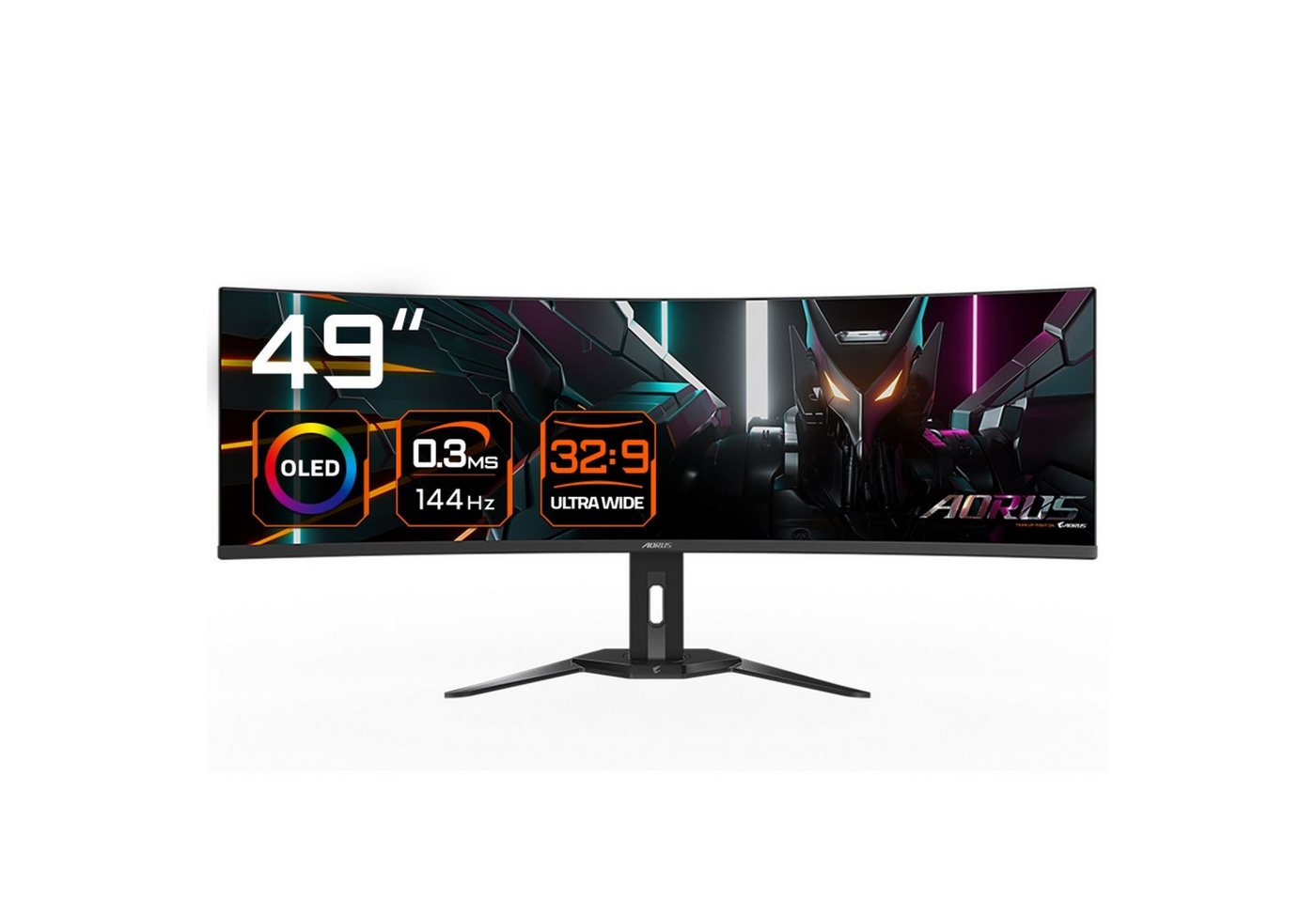 Gigabyte AORUS CO49DQ Curved-Gaming-OLED-Monitor (124,4 cm/49 ", 5120 x 1440 px, DQHD, 144 Hz) von Gigabyte