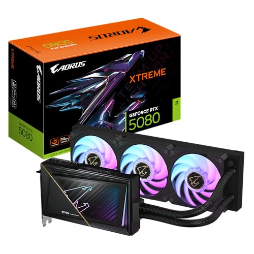 Gigabyte AORUS GeForce RTX 5080 Xtreme WATERFORCE 16G Grafikkarte - 16GB GDDR7, 256 Bit, PCI-E 5.0, 2805MHz Core Clock, 3 x DP 2.1a, 1 x HDMI 2.1b, NVIDIA DLSS 4, GV-N5080AORUSX W-16GD Gigabyte AORUS GeForce RTX 5080 Xtreme WATERFORCE 16G Grafikkarte - 16GB GDDR7, 256 Bit, PCI-E 5.0, 2805MHz Core Clock, 3 x DP 2.1a, 1 x HDMI 2.1b, NVIDIA DLSS 4, GV-N5080AORUSX W-16GD von Gigabyte