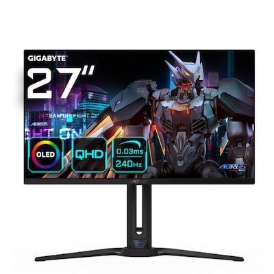 Gigabyte Aorus FO27Q2 68,6 cm (27") QHD OLED Gaming Monitor 16:9 HDMI/DP/USB-C 240Hz 0,03ms von Gigabyte