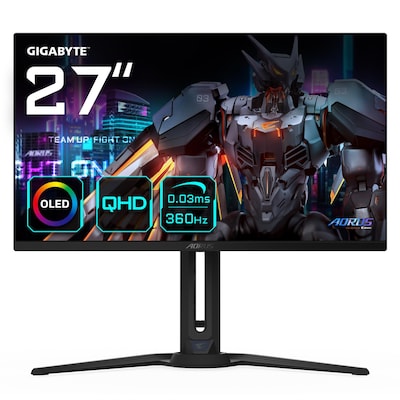 Gigabyte Aorus FO27Q3 68,6 cm (27") QHD OLED Gaming Monitor 16:9 HDMI/DP/USB-C 360Hz 0,03ms FreeSync Premium von Gigabyte