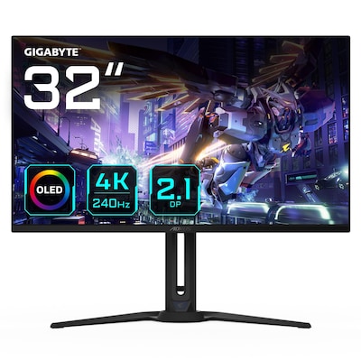 Gigabyte Aorus FO32U2P 80cm (31,5") 4K OLED Gaming Monitor 16:9 HDMI/DP2.1/USB-C PD65W 240Hz 0,03ms von Gigabyte