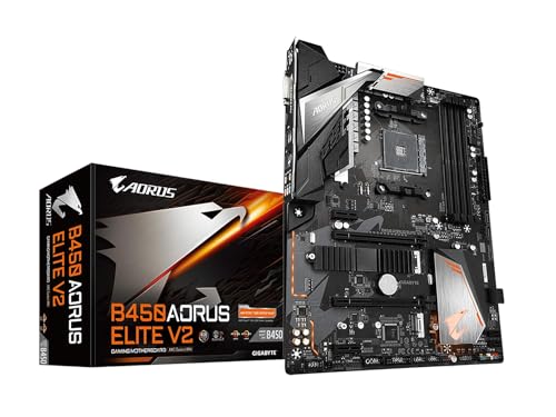 Gigabyte B450 AORUS Elite V2 (AMD Ryzen AM4/ATX/M.2 Thermal Guard/Hmdi/DVI/USB 3.1/DDR4/Motherboard) von Gigabyte