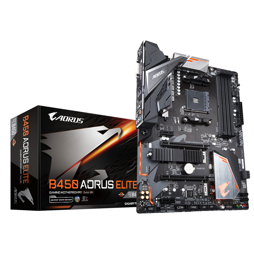 Gigabyte B450 Aorus Elite V2 Gaming Mainboard Sockel AM4 von Gigabyte