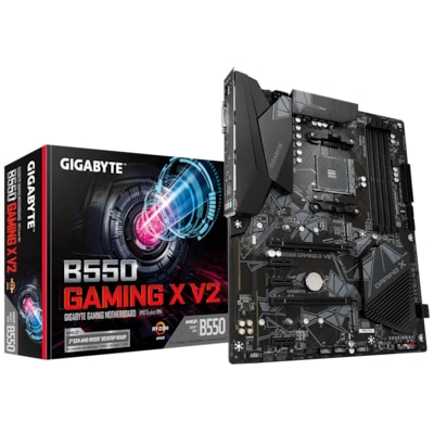 Gigabyte B550 Gaming X V2 ATX Mainboard Sockel AM4 M.2/HDMI/DVI/USB3.2 von Gigabyte