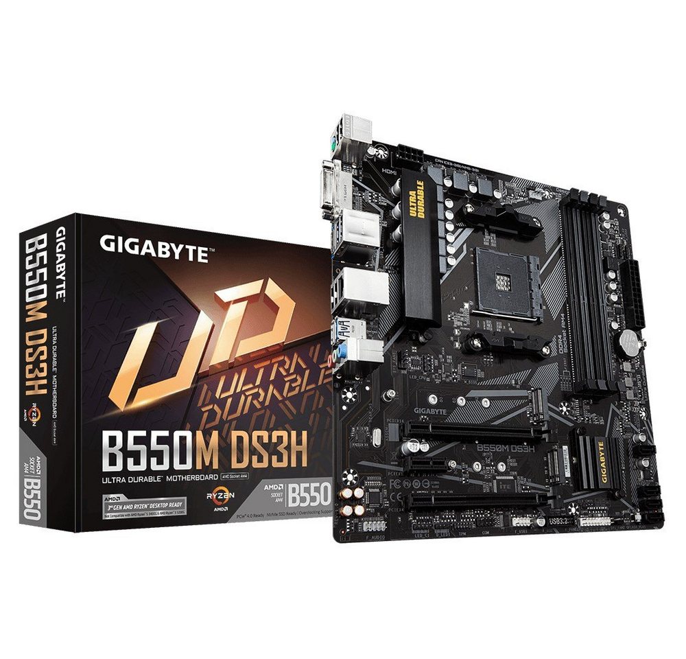 Gigabyte B550M DS3H B550M DS3H Socket AM4 micro ATX AMD B550 Mainboard Gigabyte B550M DS3H B550M DS3H Socket AM4 micro ATX AMD B550 Mainboard von Gigabyte