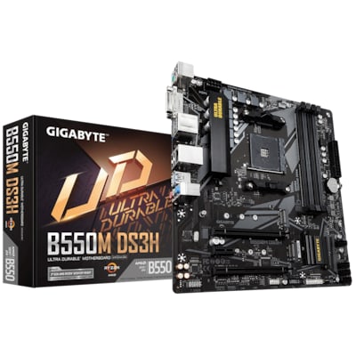 Gigabyte B550M DS3H mATX Mainboard Sockel AM4 M.2/HDMI/DVI/USB von Gigabyte